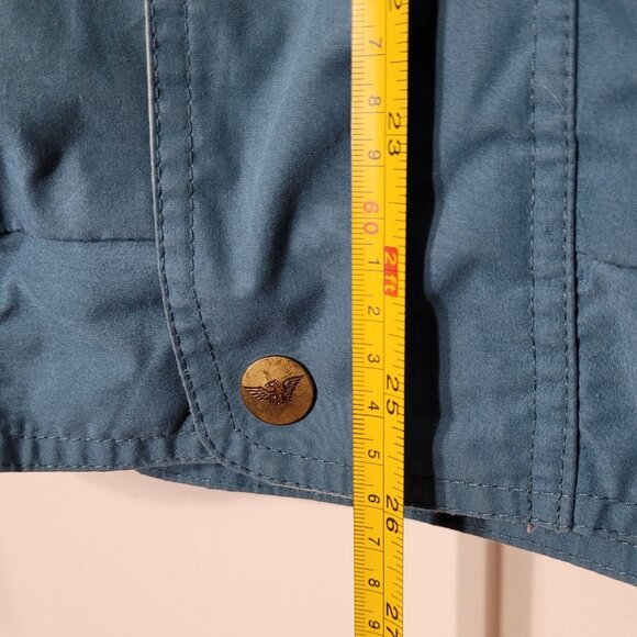 Club International Y2K Teal Blue Windbreaker Jacket Snap Zip Front Retro Small - Picture 9 of 12